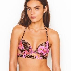 Victoria’s Secret Rosarito Cheetah Peony Swim Top